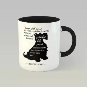 TAZA PERROS Y LIBROS' GROUCHO MARX