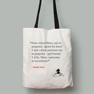 BOLSA DE TELA ANDRE GIDE LIBROS Y LECTORES