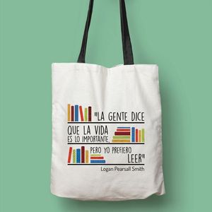 BOLSA DE TELA LOGAN PEARSALL SMITH YO PREFIERO LEER