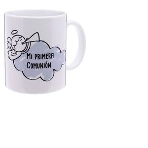 TAZA MI PRIMERA COMUNION ANGEL TROMPETA