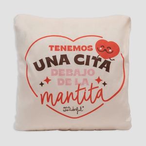 MANTA + FUNDA COJIN TENEMOS UNA CITA DEBAJO DE ESTA MANTITA