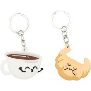 SET DE 2 LLAVEROS - CAFE Y CROISSANT