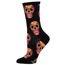 CALCETINES DE ALGODON MEDIA CA�A  36-41 SKULL RED