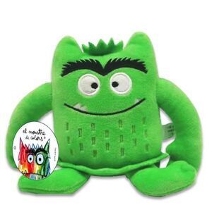 MONSTRUO DE COLORES PELUCHE VERDE (15 CM) CALMA