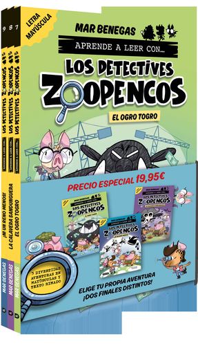 PACK APRENDE A LEER CON... LOS DETECTIVES ZOOPENCOS! 7, 8 Y 9: EN LETRA MAYSCU