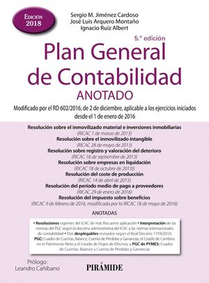PLAN GENERAL DE CONTABILIDAD ANOTADO 2018