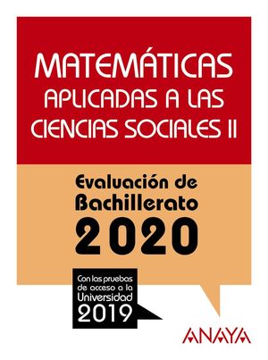 MATEMTICAS APLICADAS A LAS CIENCIAS SOCIALES II.