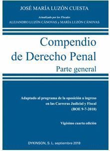 COMPENDIO DE DERECHO PENAL. PARTE GENERAL