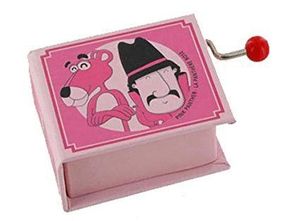 CAJA MUSICA LIBRO MANIVELA LA PANTERA ROSA