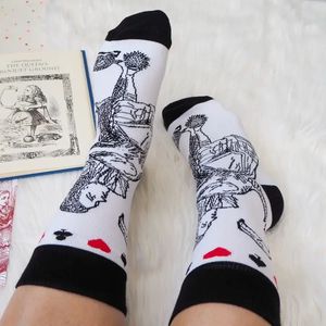 CALCETINES DE ALGODN PARA AMANTES DE LOS LIBROS DE ALICIA EN EL PAS DE LAS MARAVILLAS