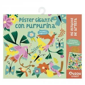 ESTUCHE DE ARTISTA. PSTER GIGANTE CON PURPURINA